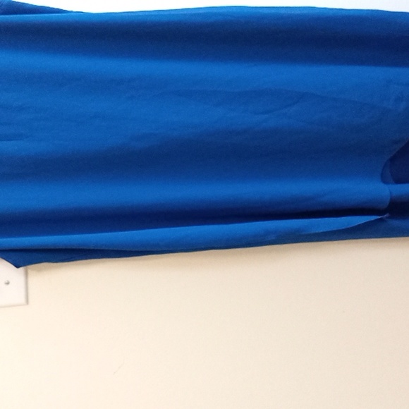 Express Royal Blue High Low Wrap Dress - Picture 3 of 5